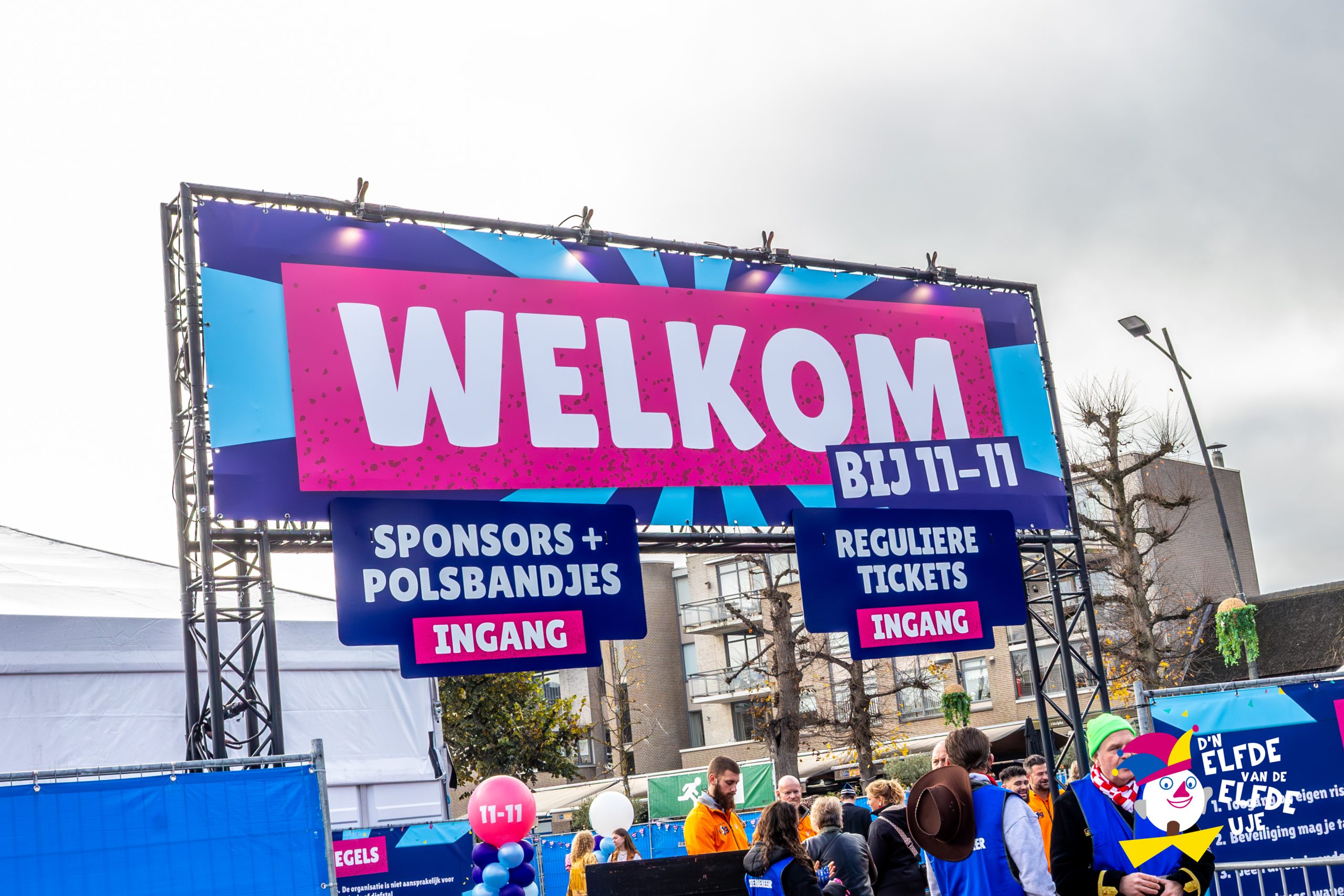 Bannerontwerp ingang elf elf festival