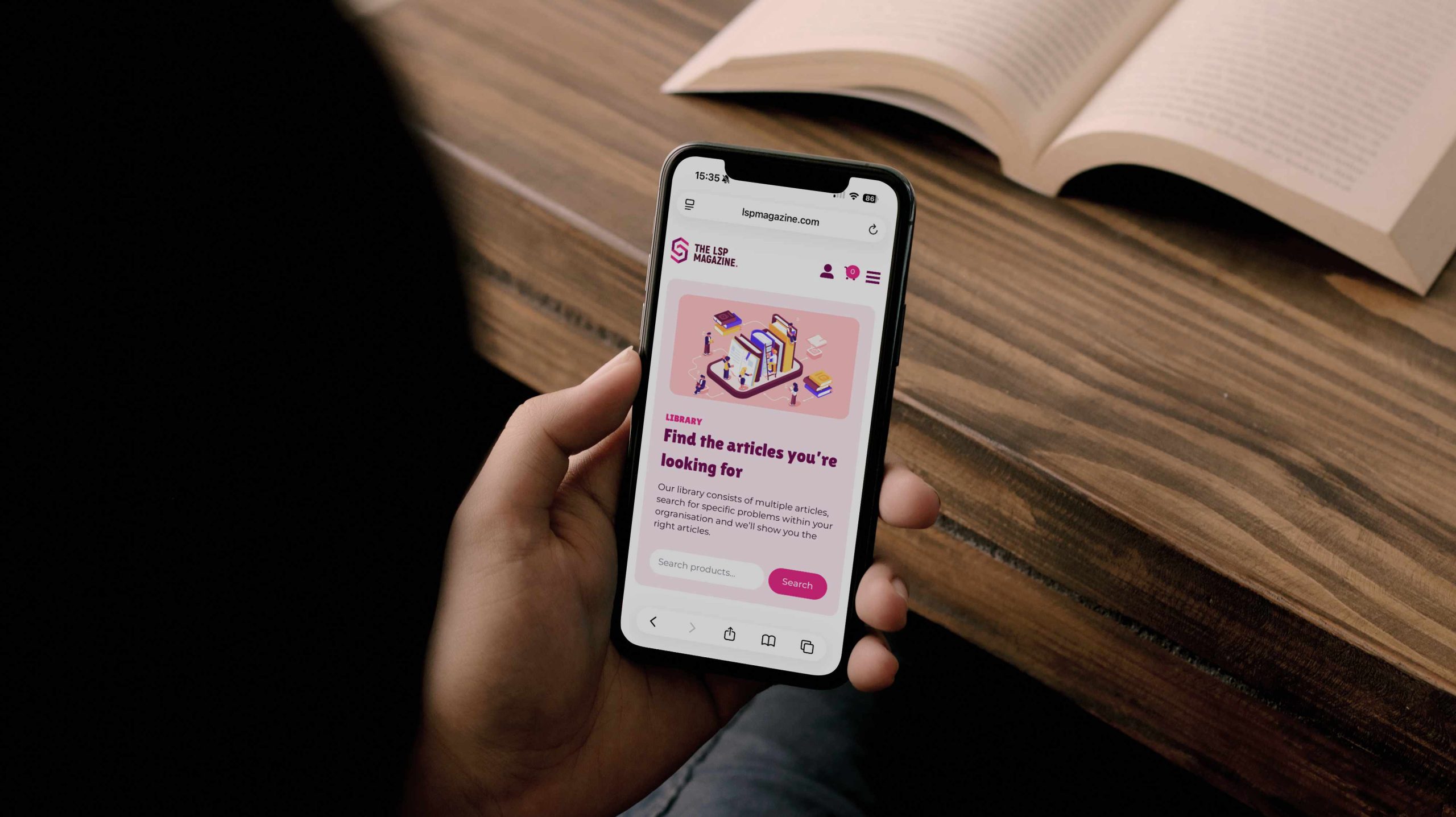 Mobile versie van LSP magazine