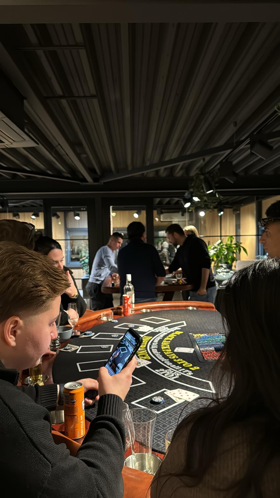 casino avond op het werk