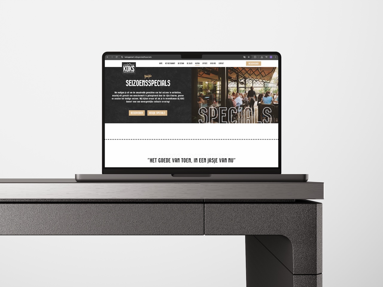 mockup website koks